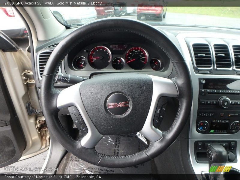 Gold Mist Metallic / Ebony 2009 GMC Acadia SLT AWD