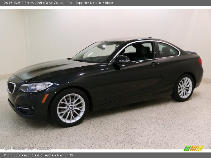 Black Sapphire Metallic / Black 2016 BMW 2 Series 228i xDrive Coupe