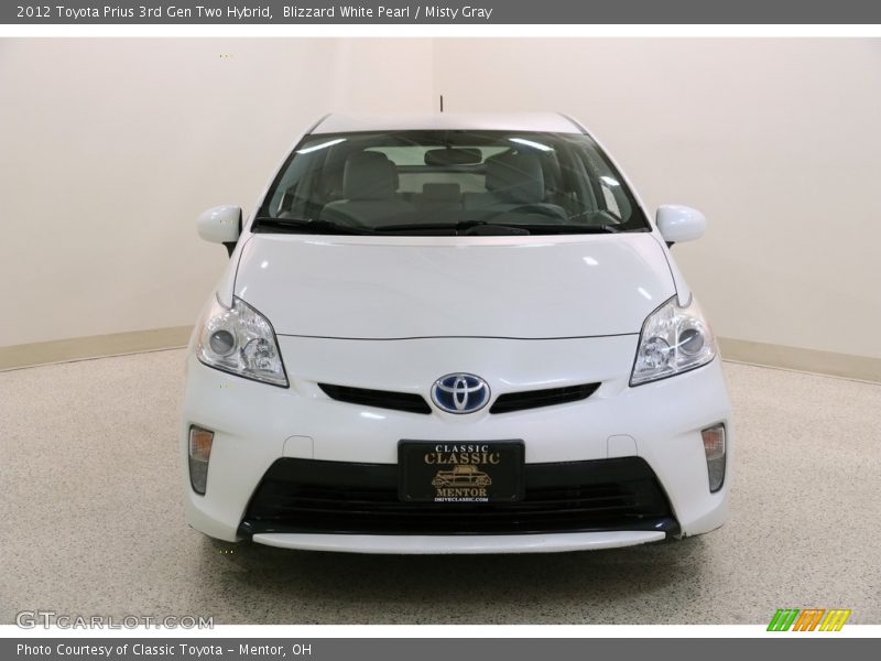 Blizzard White Pearl / Misty Gray 2012 Toyota Prius 3rd Gen Two Hybrid