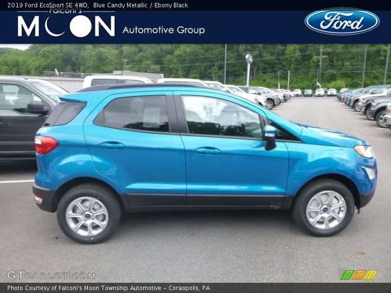 Blue Candy Metallic / Ebony Black 2019 Ford EcoSport SE 4WD