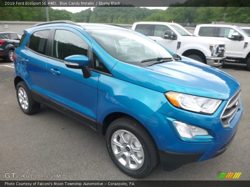 Blue Candy Metallic / Ebony Black 2019 Ford EcoSport SE 4WD