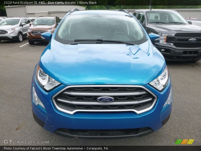 Blue Candy Metallic / Ebony Black 2019 Ford EcoSport SE 4WD