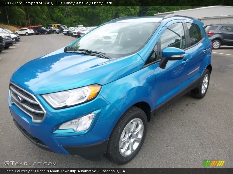 Blue Candy Metallic / Ebony Black 2019 Ford EcoSport SE 4WD