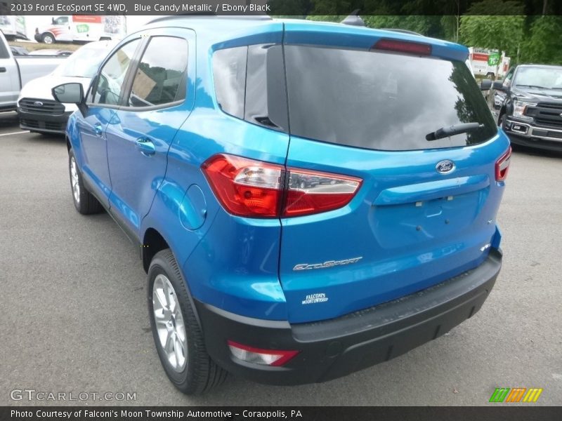 Blue Candy Metallic / Ebony Black 2019 Ford EcoSport SE 4WD
