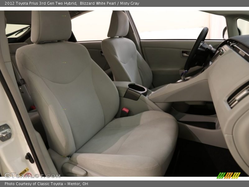 Blizzard White Pearl / Misty Gray 2012 Toyota Prius 3rd Gen Two Hybrid