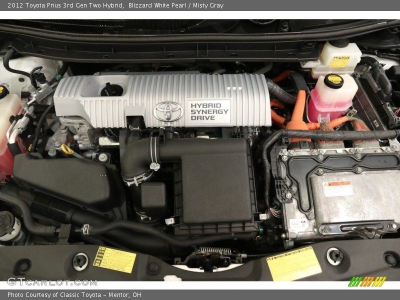 Blizzard White Pearl / Misty Gray 2012 Toyota Prius 3rd Gen Two Hybrid