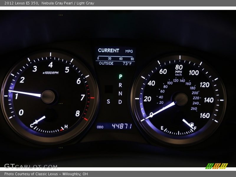 Nebula Gray Pearl / Light Gray 2012 Lexus ES 350