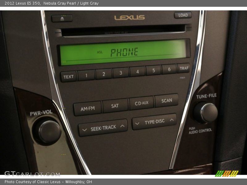 Nebula Gray Pearl / Light Gray 2012 Lexus ES 350
