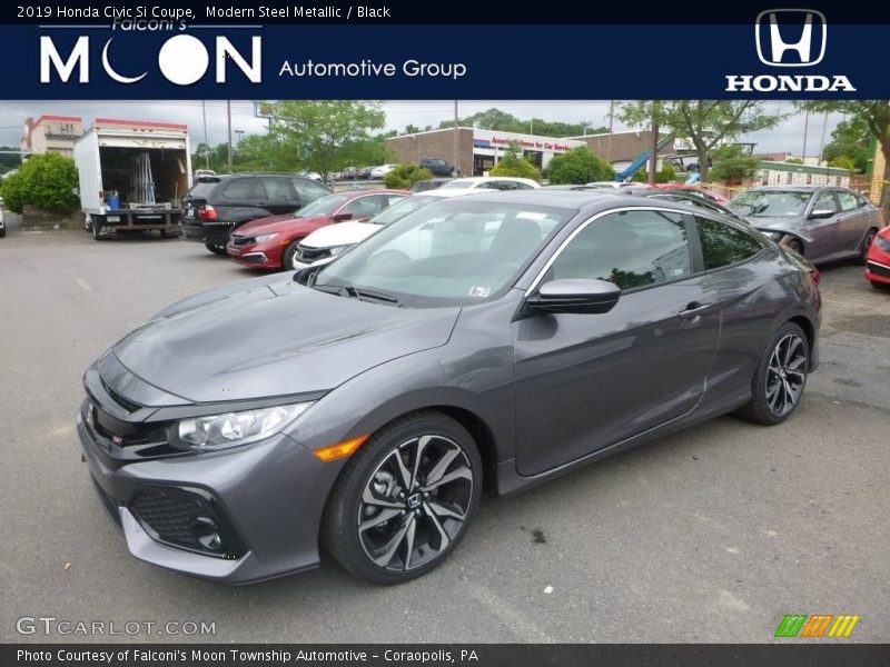 Modern Steel Metallic / Black 2019 Honda Civic Si Coupe