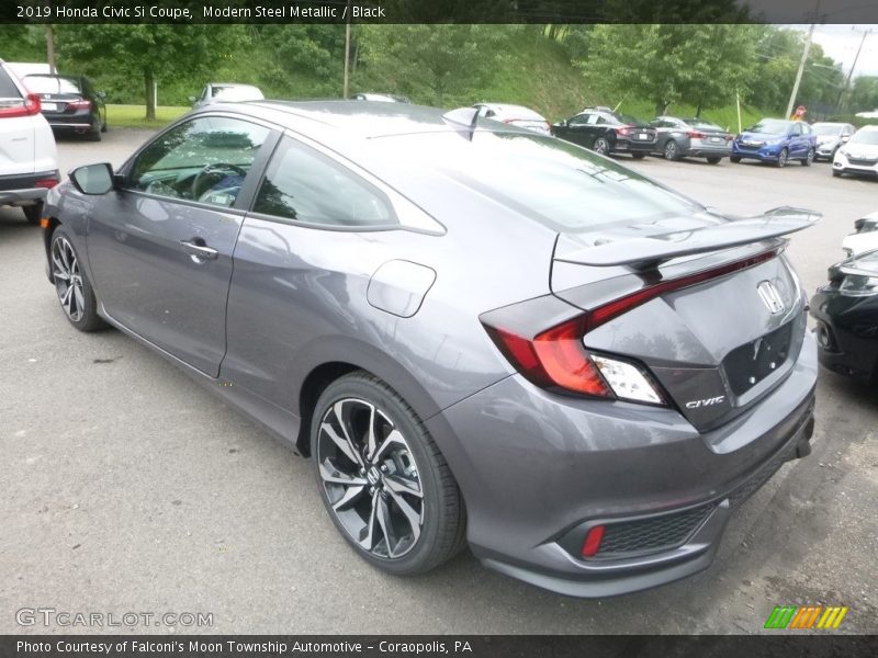 Modern Steel Metallic / Black 2019 Honda Civic Si Coupe