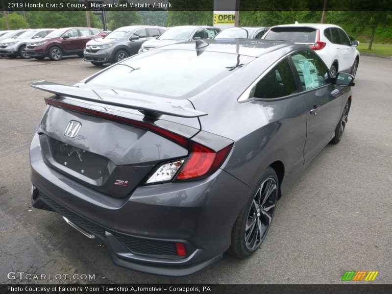 Modern Steel Metallic / Black 2019 Honda Civic Si Coupe