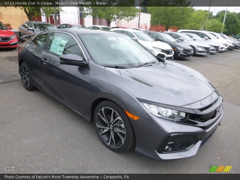 Modern Steel Metallic / Black 2019 Honda Civic Si Coupe