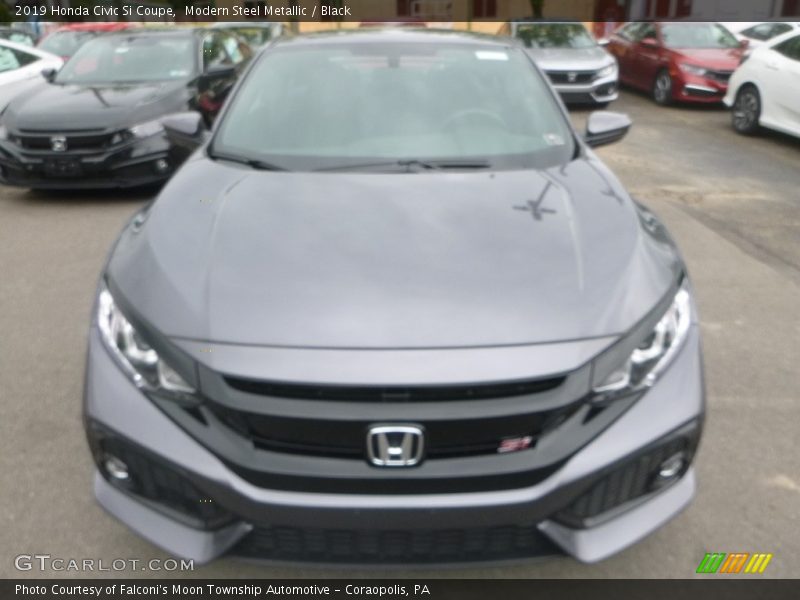 Modern Steel Metallic / Black 2019 Honda Civic Si Coupe