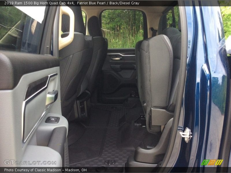 Patriot Blue Pearl / Black/Diesel Gray 2019 Ram 1500 Big Horn Quad Cab 4x4