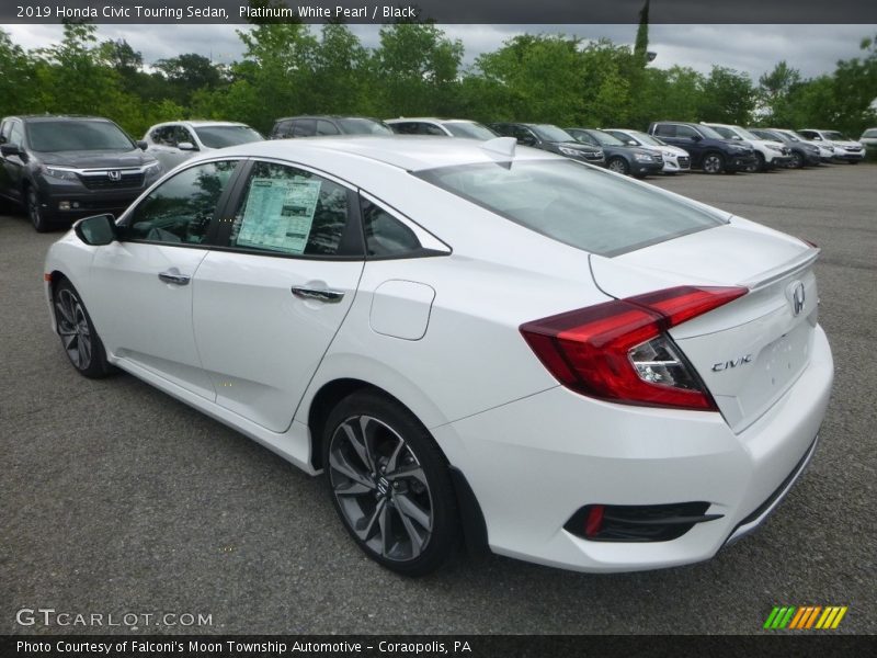 Platinum White Pearl / Black 2019 Honda Civic Touring Sedan