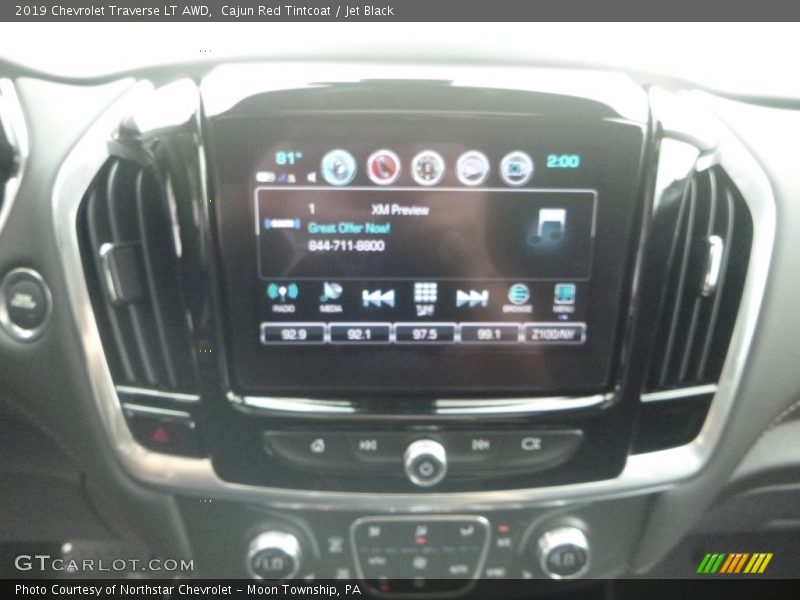 Cajun Red Tintcoat / Jet Black 2019 Chevrolet Traverse LT AWD