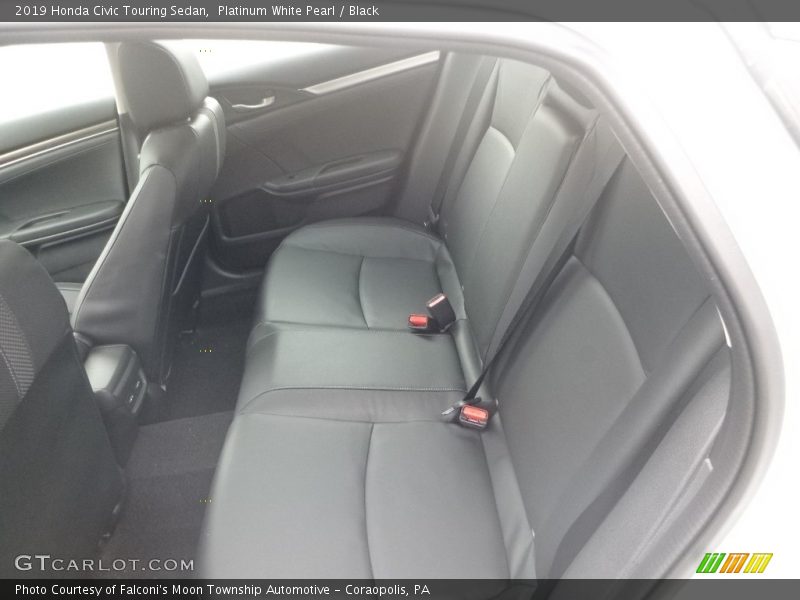 Platinum White Pearl / Black 2019 Honda Civic Touring Sedan