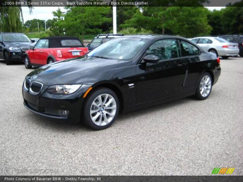 Black Sapphire Metallic / Black Dakota Leather 2009 BMW 3 Series 335xi Coupe