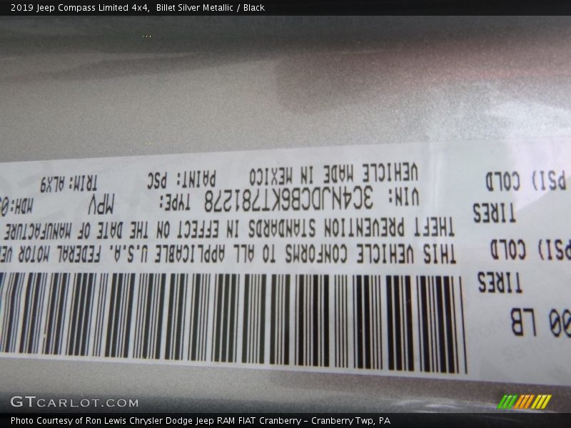 Billet Silver Metallic / Black 2019 Jeep Compass Limited 4x4