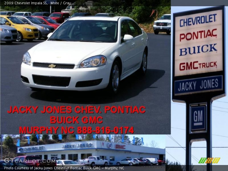 White / Gray 2009 Chevrolet Impala SS