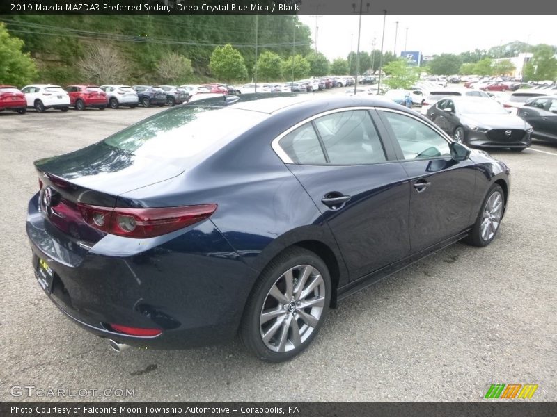 Deep Crystal Blue Mica / Black 2019 Mazda MAZDA3 Preferred Sedan