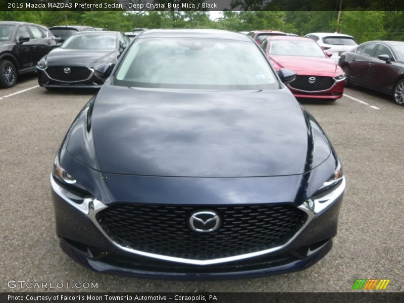 Deep Crystal Blue Mica / Black 2019 Mazda MAZDA3 Preferred Sedan