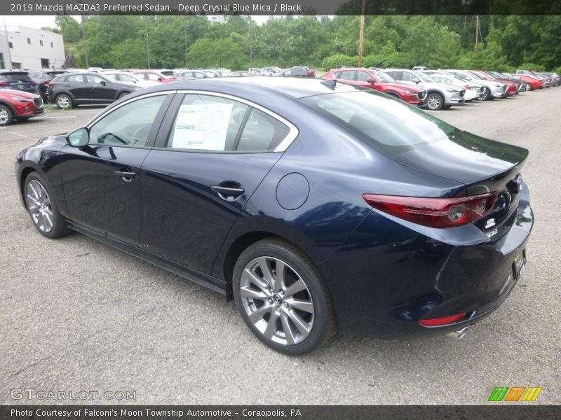 Deep Crystal Blue Mica / Black 2019 Mazda MAZDA3 Preferred Sedan