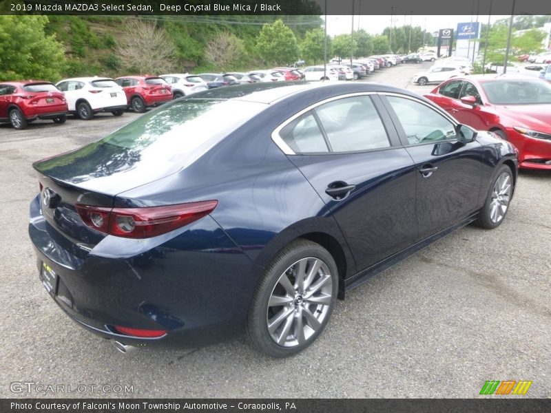 Deep Crystal Blue Mica / Black 2019 Mazda MAZDA3 Select Sedan