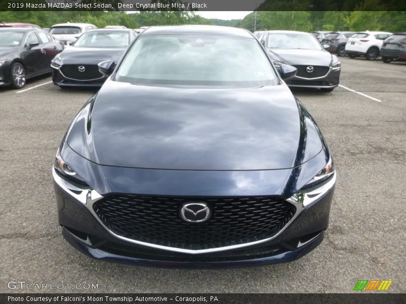 Deep Crystal Blue Mica / Black 2019 Mazda MAZDA3 Select Sedan