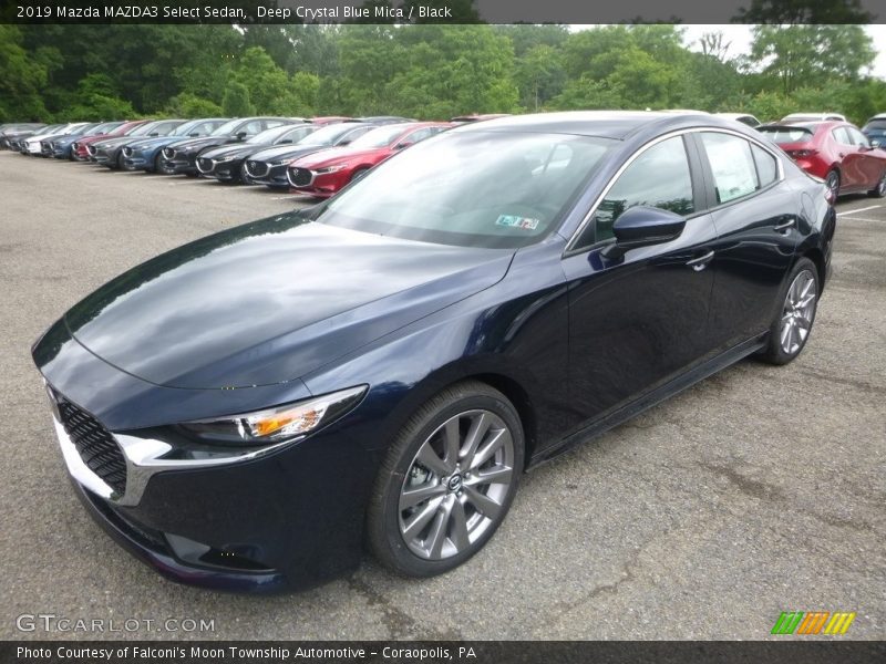 Deep Crystal Blue Mica / Black 2019 Mazda MAZDA3 Select Sedan