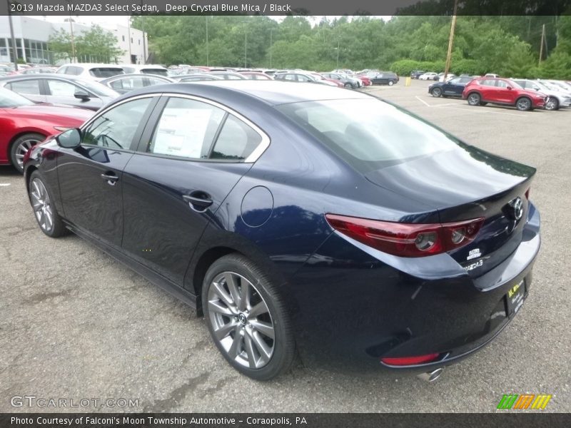 Deep Crystal Blue Mica / Black 2019 Mazda MAZDA3 Select Sedan