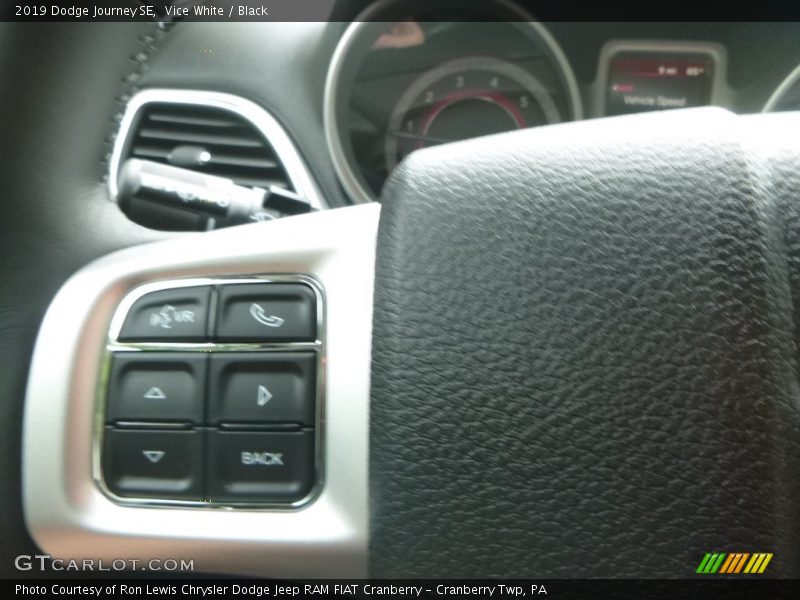 Vice White / Black 2019 Dodge Journey SE
