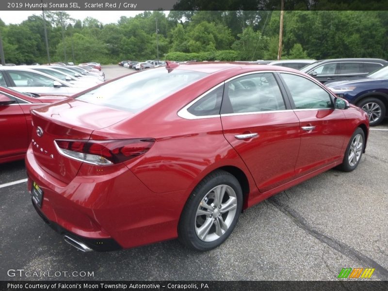 Scarlet Red / Gray 2019 Hyundai Sonata SEL