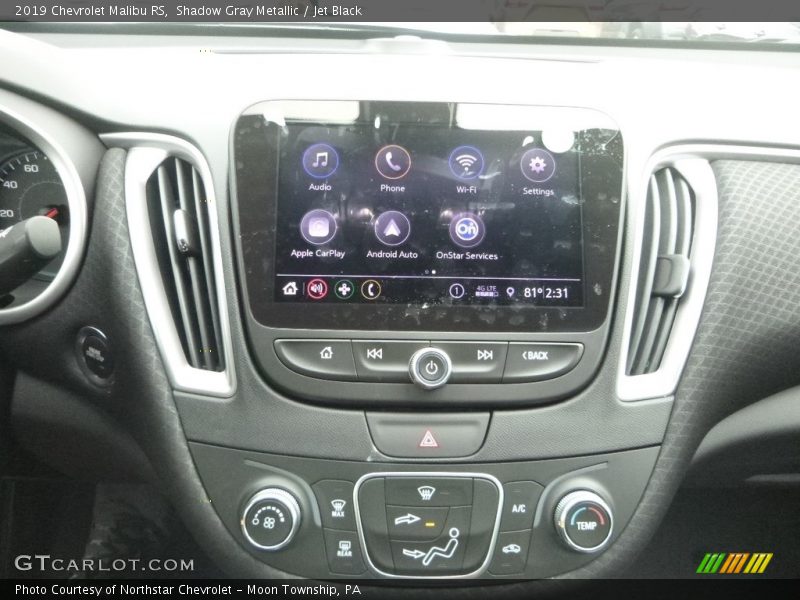 Shadow Gray Metallic / Jet Black 2019 Chevrolet Malibu RS