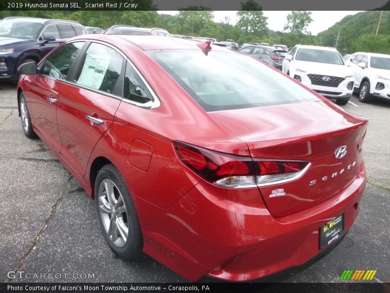 Scarlet Red / Gray 2019 Hyundai Sonata SEL