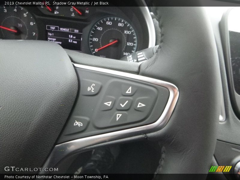 Shadow Gray Metallic / Jet Black 2019 Chevrolet Malibu RS