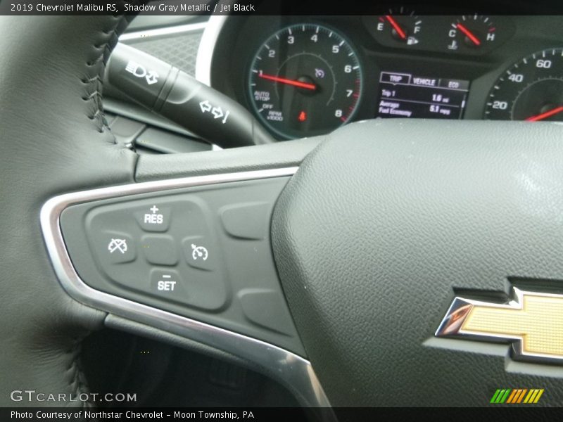 Shadow Gray Metallic / Jet Black 2019 Chevrolet Malibu RS