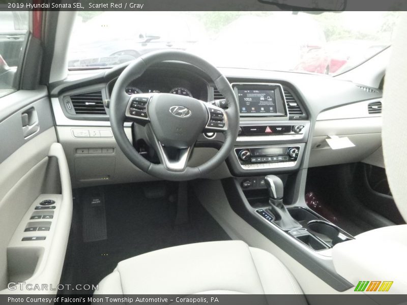 Scarlet Red / Gray 2019 Hyundai Sonata SEL