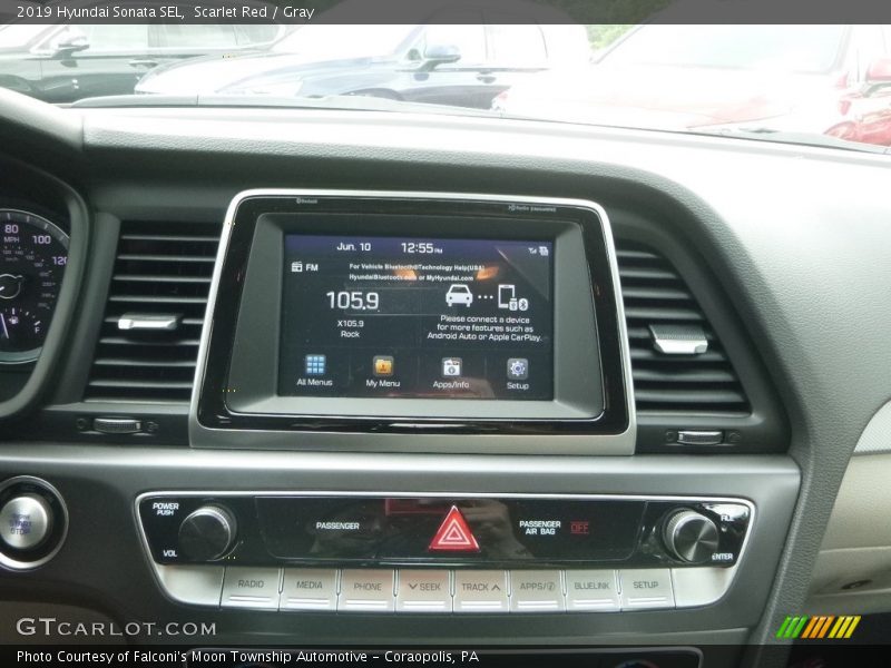 Scarlet Red / Gray 2019 Hyundai Sonata SEL