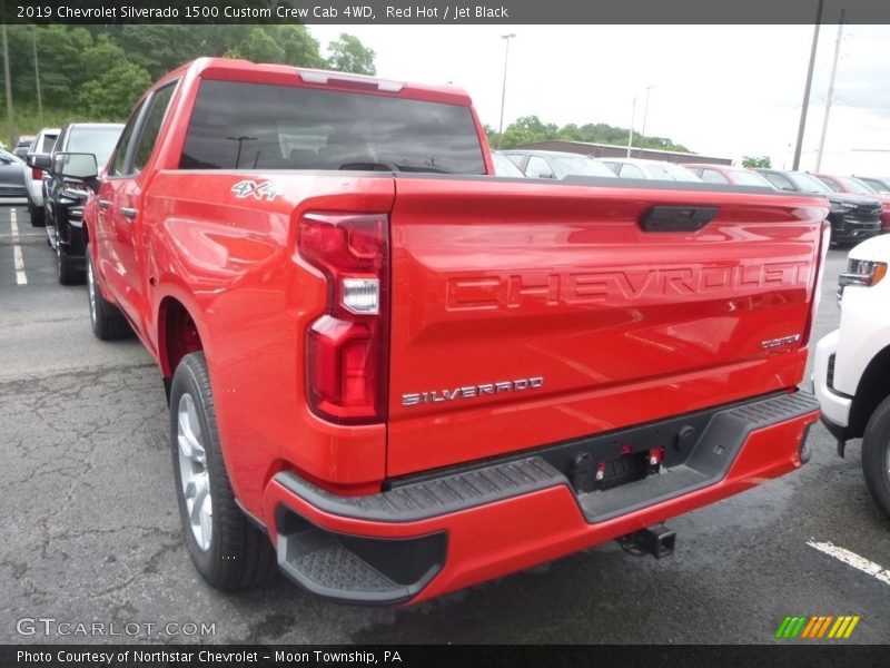Red Hot / Jet Black 2019 Chevrolet Silverado 1500 Custom Crew Cab 4WD