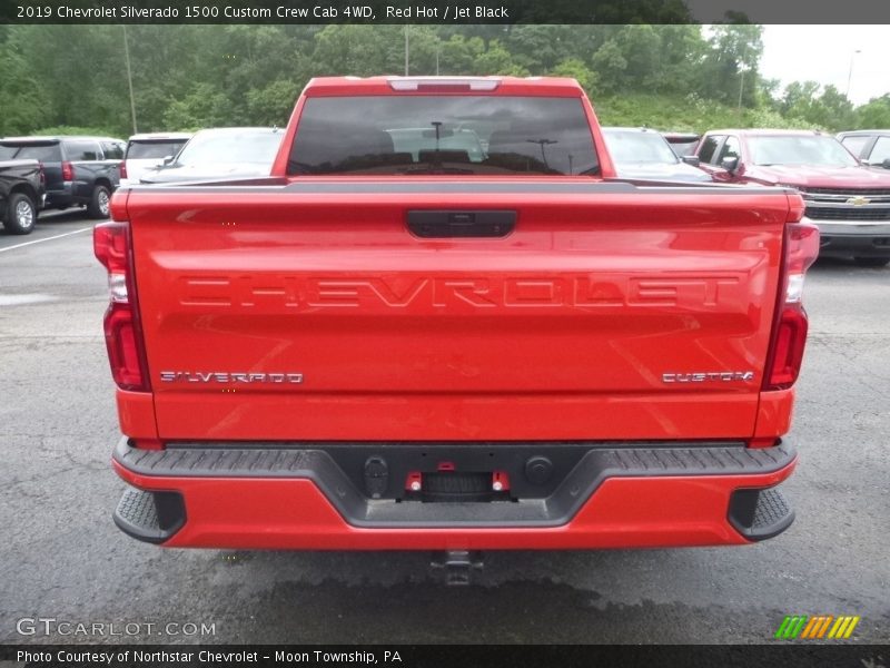 Red Hot / Jet Black 2019 Chevrolet Silverado 1500 Custom Crew Cab 4WD