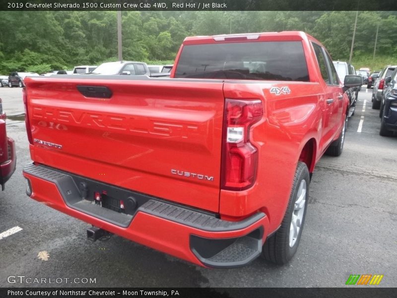 Red Hot / Jet Black 2019 Chevrolet Silverado 1500 Custom Crew Cab 4WD