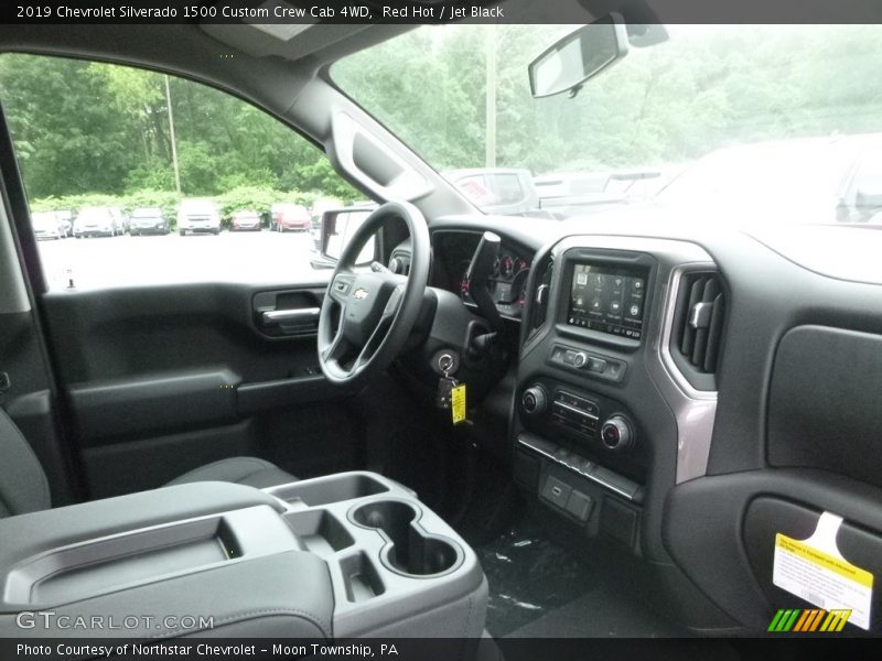 Red Hot / Jet Black 2019 Chevrolet Silverado 1500 Custom Crew Cab 4WD