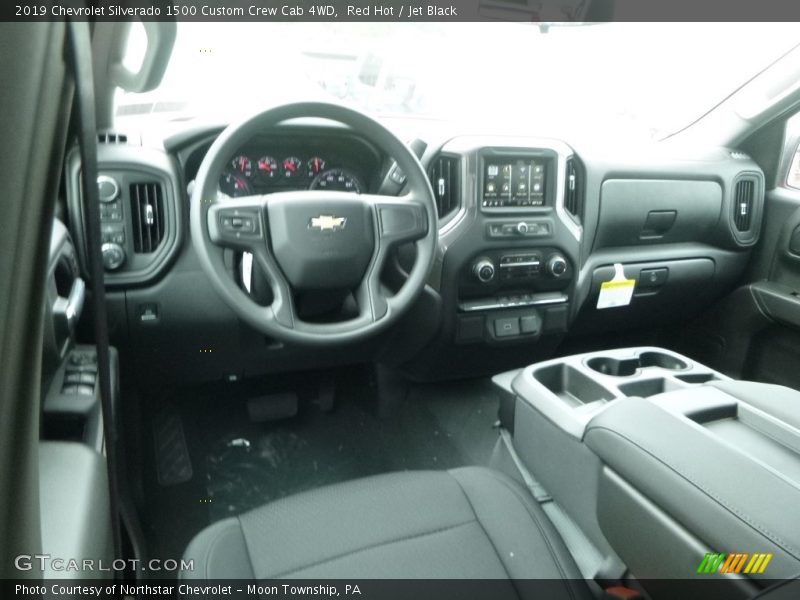  2019 Silverado 1500 Custom Crew Cab 4WD Jet Black Interior