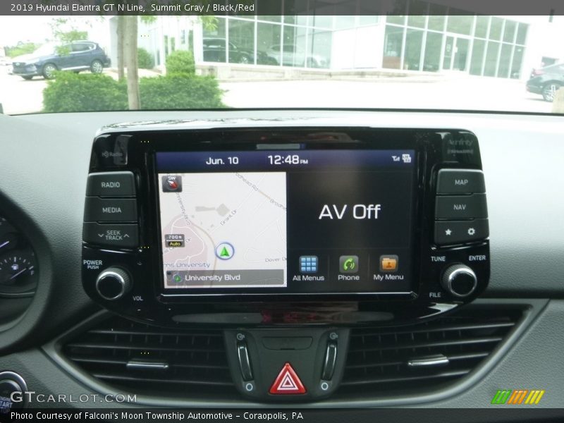 Navigation of 2019 Elantra GT N Line