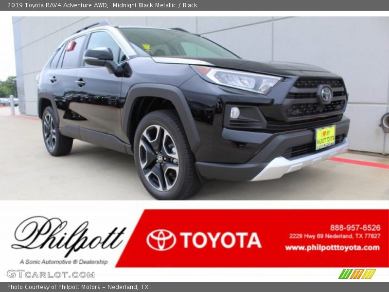 Midnight Black Metallic / Black 2019 Toyota RAV4 Adventure AWD