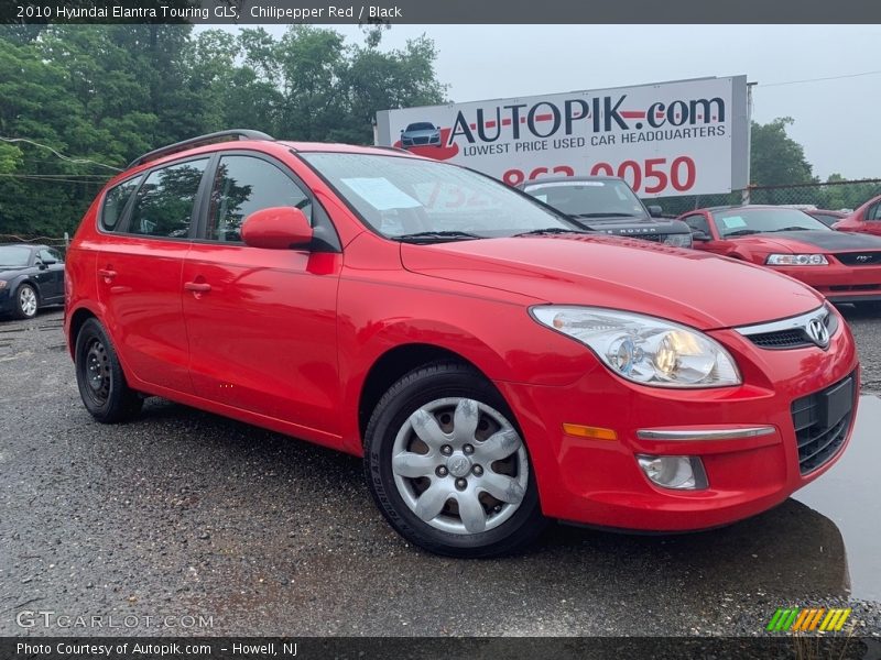 Chilipepper Red / Black 2010 Hyundai Elantra Touring GLS