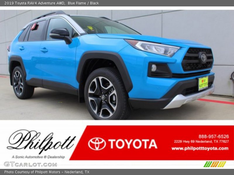 Blue Flame / Black 2019 Toyota RAV4 Adventure AWD