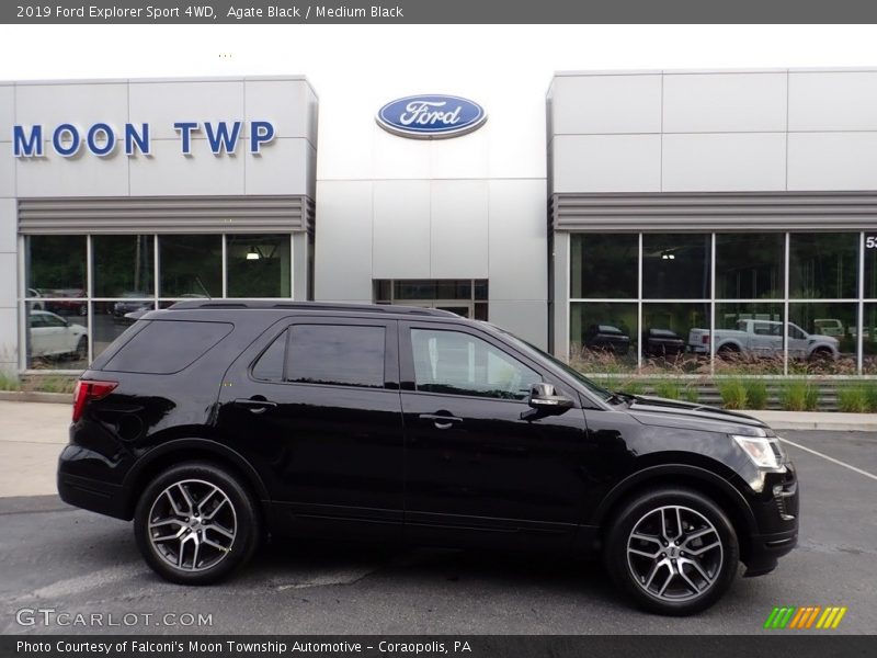 Agate Black / Medium Black 2019 Ford Explorer Sport 4WD