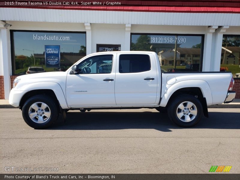 Super White / Graphite 2015 Toyota Tacoma V6 Double Cab 4x4